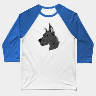 Great Dane Blue Stained Glass Baseball T-Shirt